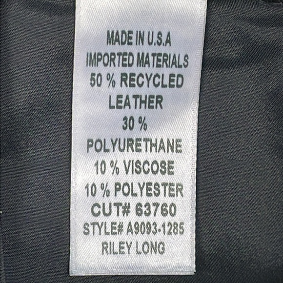 New Agolde Riley Long Pants Recycled Leather in Detox Black High Rise Sz 31 - Picture 13 of 14